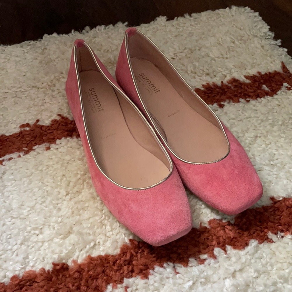 White Mountain Pink Leather Flats SZ EU 37